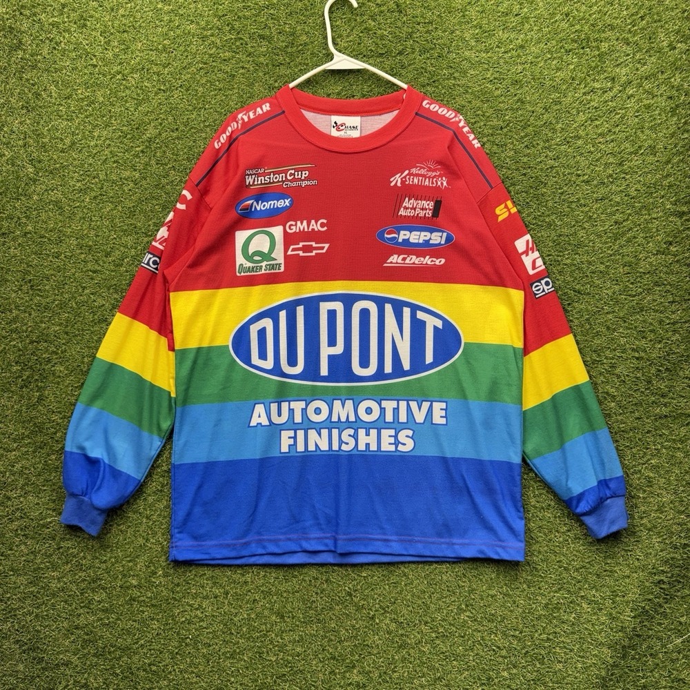 Jeff Gordon DuPont Sweatshirt Mens XL Automotive Finishes 1997 AOP Logo Racing
